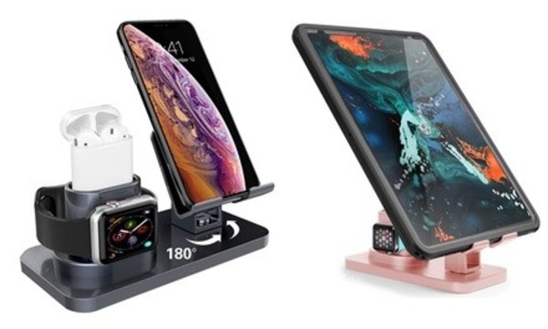 Bracket Charging Stand Dock Station For Apple Watch/iPad/Phone/Airpods Rose Gold