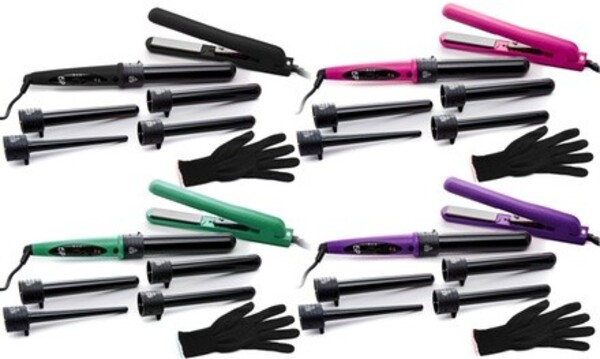 Curling Wand and Flat Iron Set (8-Piece)