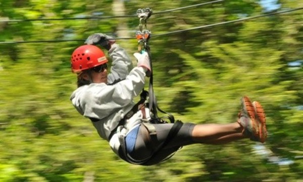Three Hour Zipline Tour with T-Shirt for One or Two at Zoar Outdoor (Up to 29%  Off)