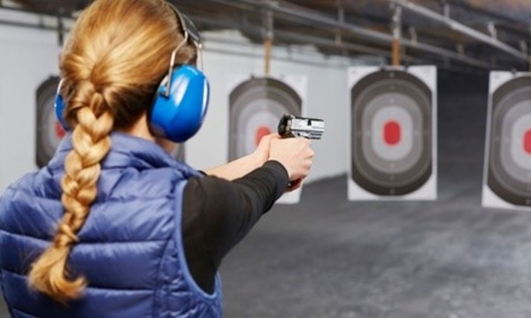One-Hour Shooting-Range Package for Two with Optional Training at Top Gun Shooting Sports (Up to 52% Off) 