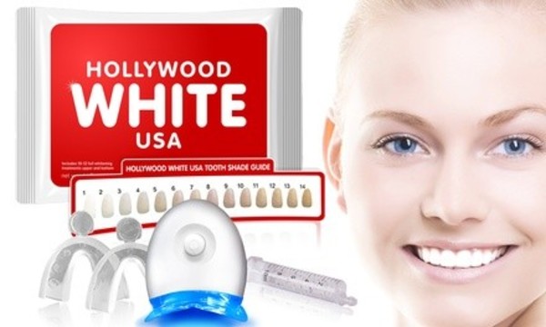 $12.99 for a 3D Teeth-Whitening Kit with Lifetime Gel Refills at Hollywood White USA ($129 Value) 