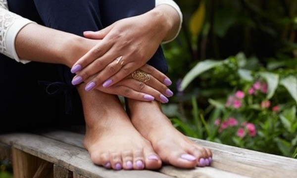 Spa Manicure and Pedicure, or Shellac Manicure and Spa Pedicure at Personal Touch Salon (Up to 48% Off)