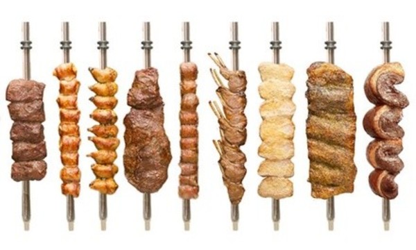 Rodizio Dinner for Two with Bottle of House Wine at Cowboy Brazilian Steakhouse (Up to 24% Off)