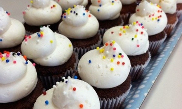 Two-Flavor Assortment of 12 or 24 Gluten-Free, Vegan Mini Cupcakes at Sensitive Sweets (Up to 48% Off)  
