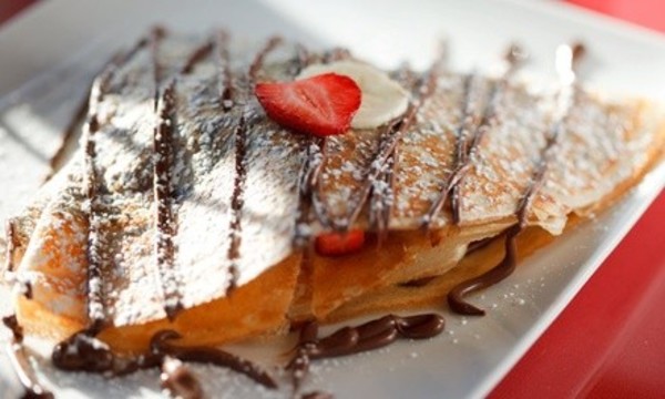 Two $10 vouchers or $16 worth of Crepes and Drink for Two or more People at Cafe Crepes (Up to 48% Off)