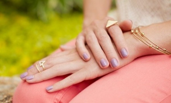 No-Chip Mani with Optional Regular Pedi or Traditional Mani and Pedi at Pedicute Nails & Spa (Up to 31% Off) 