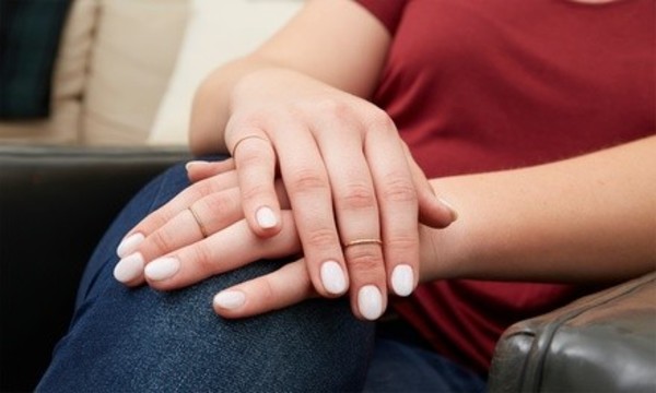 Full Set of Gel Nails or Regular Gel Manicure at Dimensional Designs Salon & Spa (Up to 53% Off)
