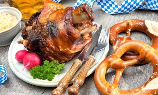 Food and Free Bavarian Pretzel Appetizers at Old World German Restaurant (Up to 47% Off). Two Options Available.