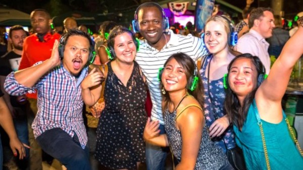 Silent, Glow-in-the-Dark Beach Disco Party