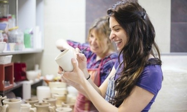 One-Hour BYOB Pottery Painting Session for One or Two at Earth 'N Fire (Up to 38% Off)