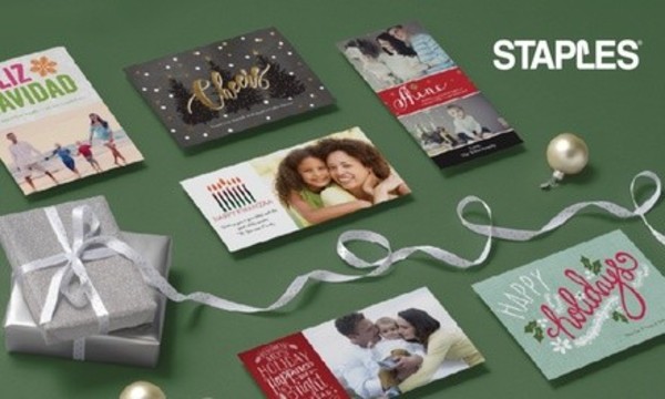Custom Same-Day and Delivered Holiday Cards and Invitations from Staples (Up to 71% Off)