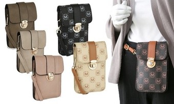 MKF Collection 2-in-1 Cell Phone Wallet Cross Body and Belt Bag by Mia K Farrow