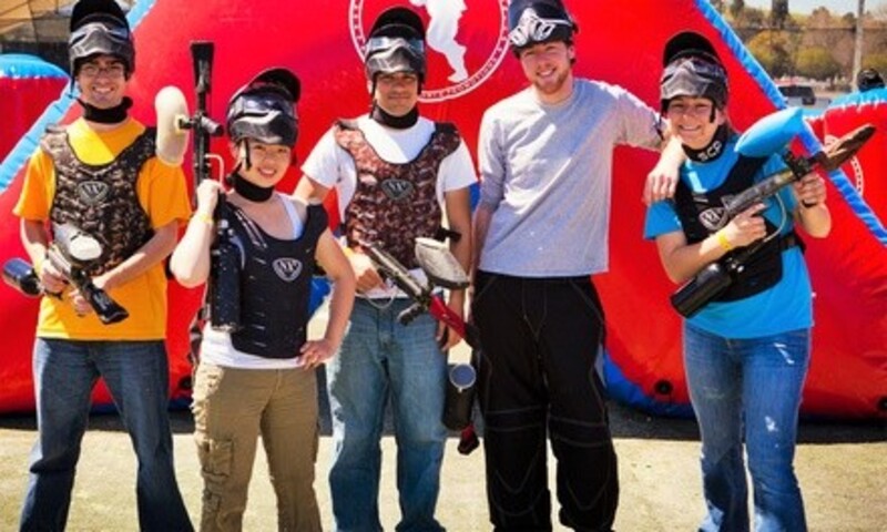 All-Day Paintball Packages for One or 10 w/ Mountain Mike's Pizza at Paintball International (Up to 86% Off)