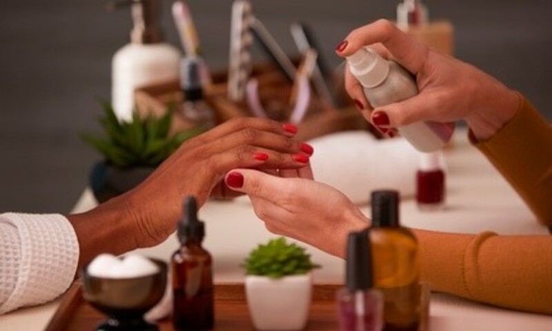 Manicure, Pedicure, and Sugar Foot Scrub at Spa Café International (Up to 51% Off). Three Options Available.