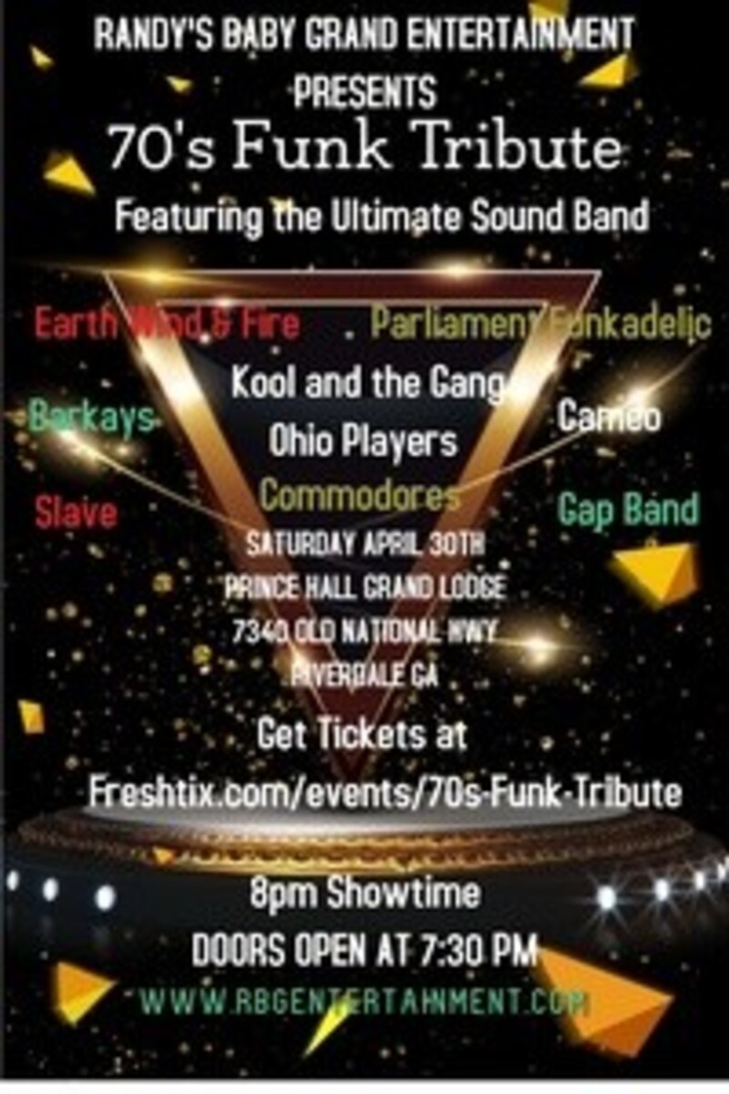 70s Funk Tribute Show - Saturday, Apr 30, 2022 / 8:00pm